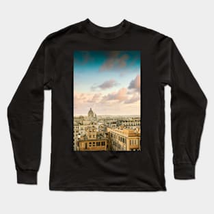 Rome Cityscape Skyline Long Sleeve T-Shirt